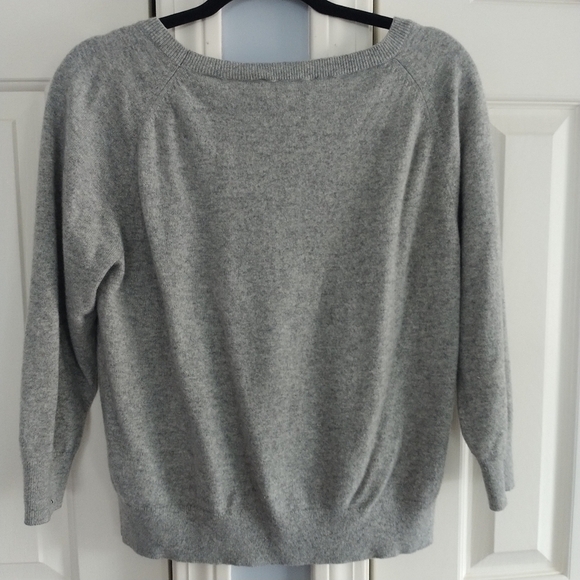 Everlane Heather Grey 100 Percent Cashmere Sweater S - Picture 2 of 12